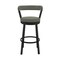 Armen Living Bryant 26" Counter Height Swivel Bar Stool in Black Finish and Gray Faux Leather LCBYBABLGR26 - alternate 10